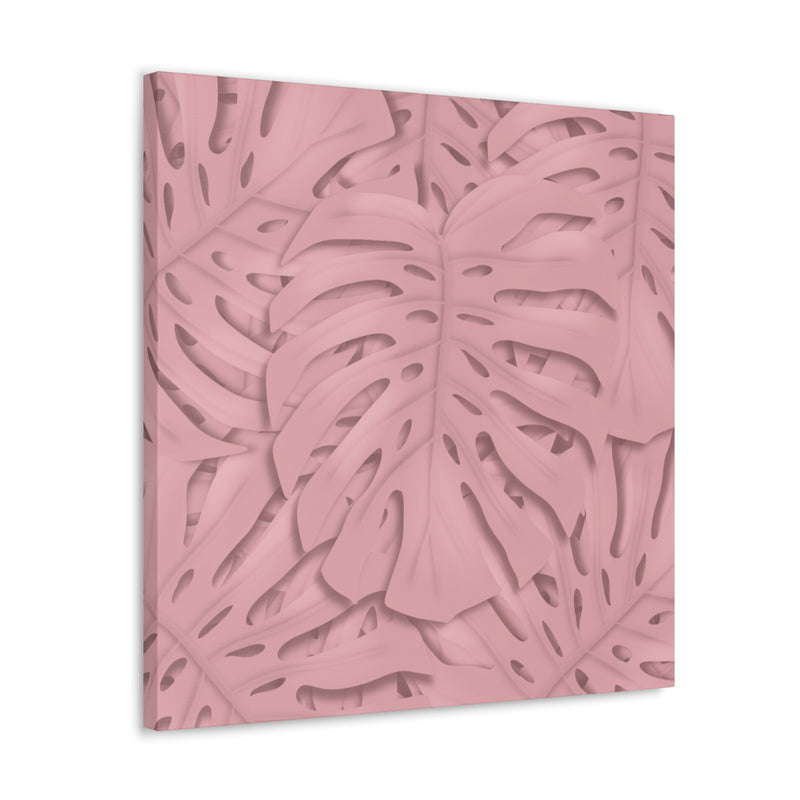 Soft Pink Monstera Canvas