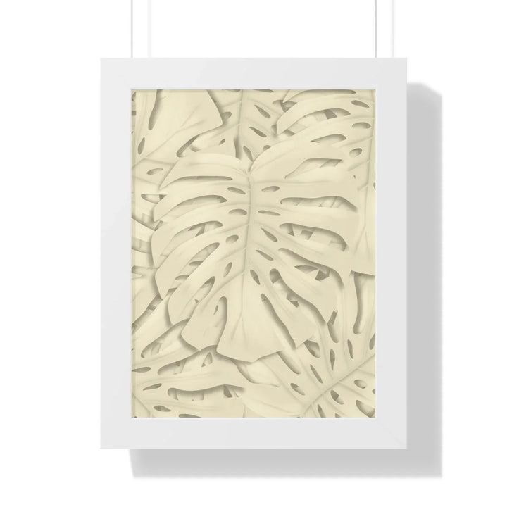 Soft Beige Monstera Framed Print, Poster, Laura Christine Photography & Design, Framed, Home & Living, Indoor, Paper, Posters, Laura Christine Photography & Design, laurachristinedesign.com