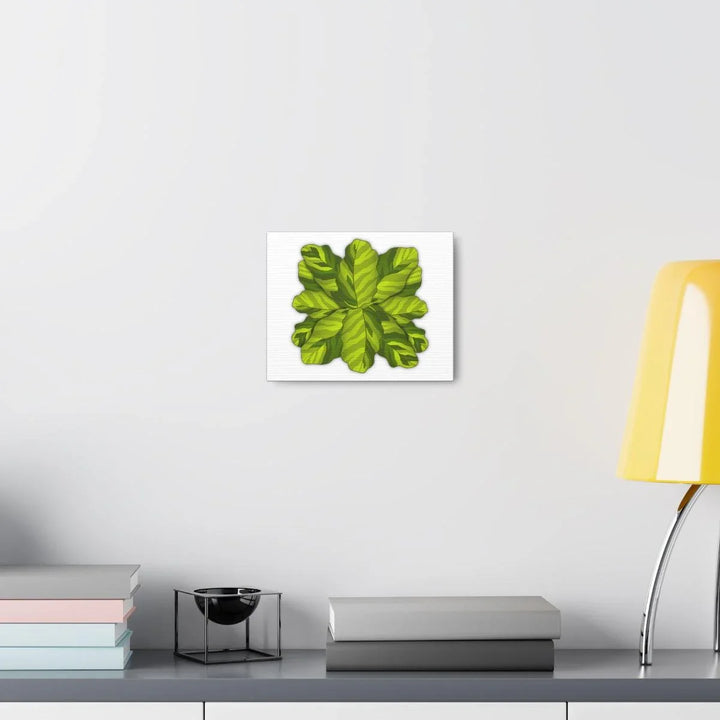 Calathea Yellow Fusion Canvas – Botanical Canvas Print With Unique Leaf Pattern Art - Laura Christine Photography & Design