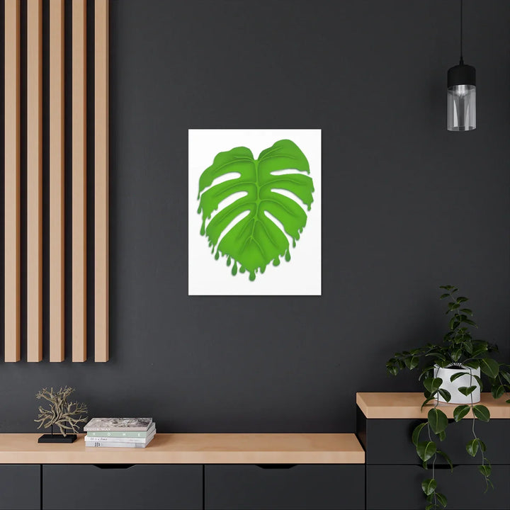 Melting Monstera Canvas | Large Botanical Canvas Art Print With Matte Finish