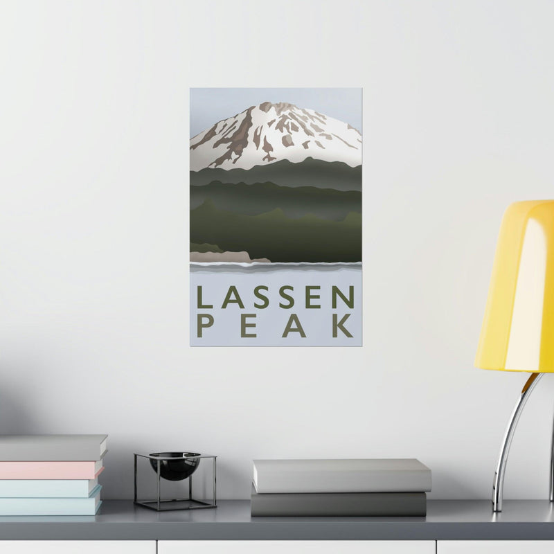 Lassen Peak Minimalist Print, Poster, Printify, Back to School, Home & Living, Indoor, Matte, Paper, Posters, Valentine&