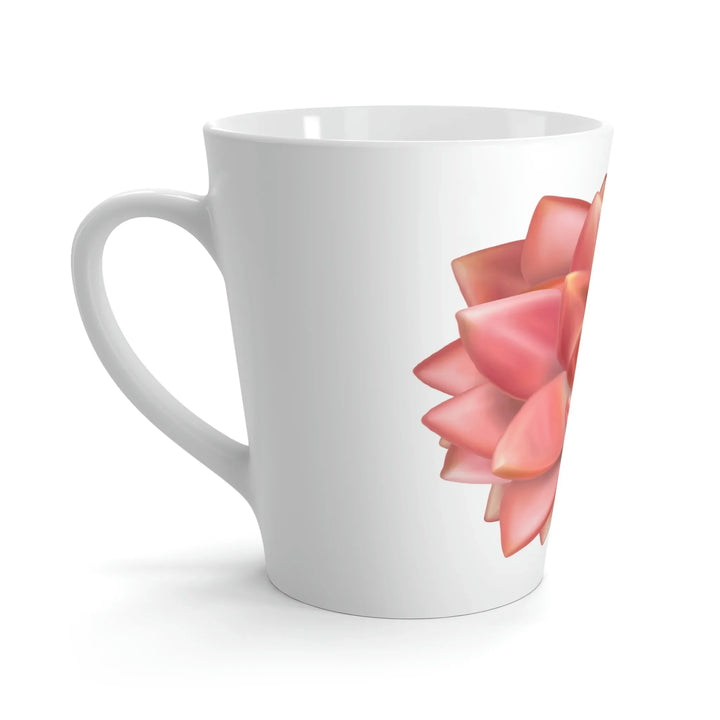 Succulent Mug - Ceramic Coffee Cup with Rosette Succulent Design & Glossy Finish