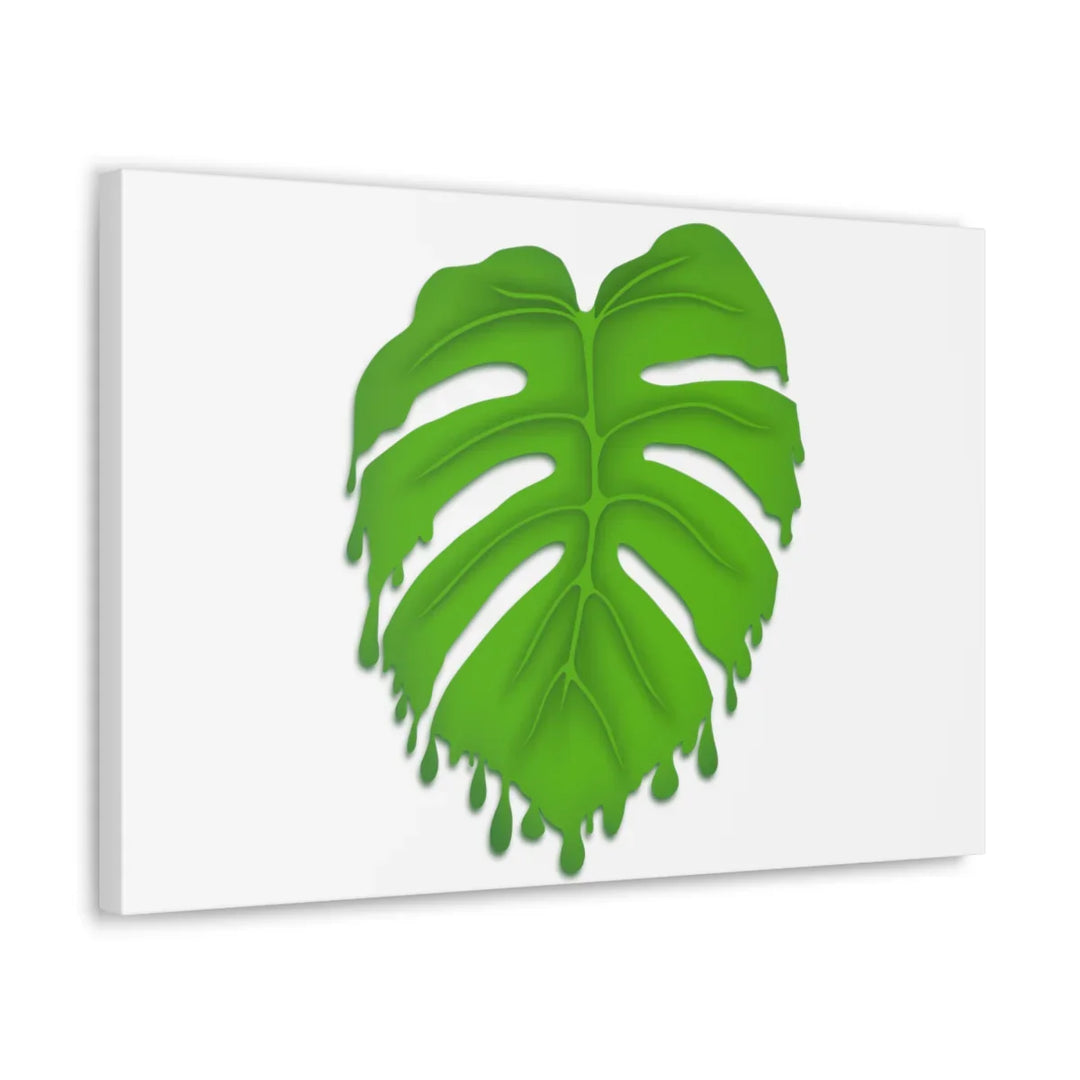 Melting Monstera Canvas | Large Botanical Canvas Art Print With Matte Finish