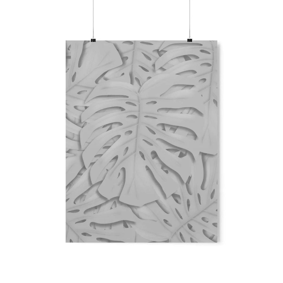 Soft Gray Monstera Print, Poster, Laura Christine Photography & Design, Back to School, Home & Living, Indoor, Matte, Paper, Posters, Valentine's Day promotion, Laura Christine Photography & Design, laurachristinedesign.com