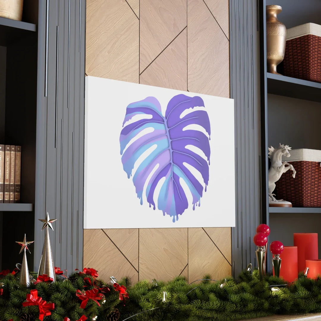 Purple Monstera Canvas - Modern Canvas Art Print | Botanical Wall Decor - Laura Christine Photography & Design