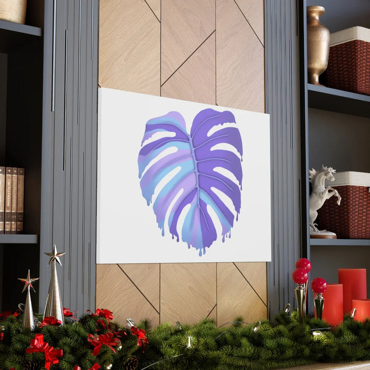 Purple Monstera Canvas - Modern Canvas Art Print | Botanical Wall Decor - Laura Christine Photography & Design