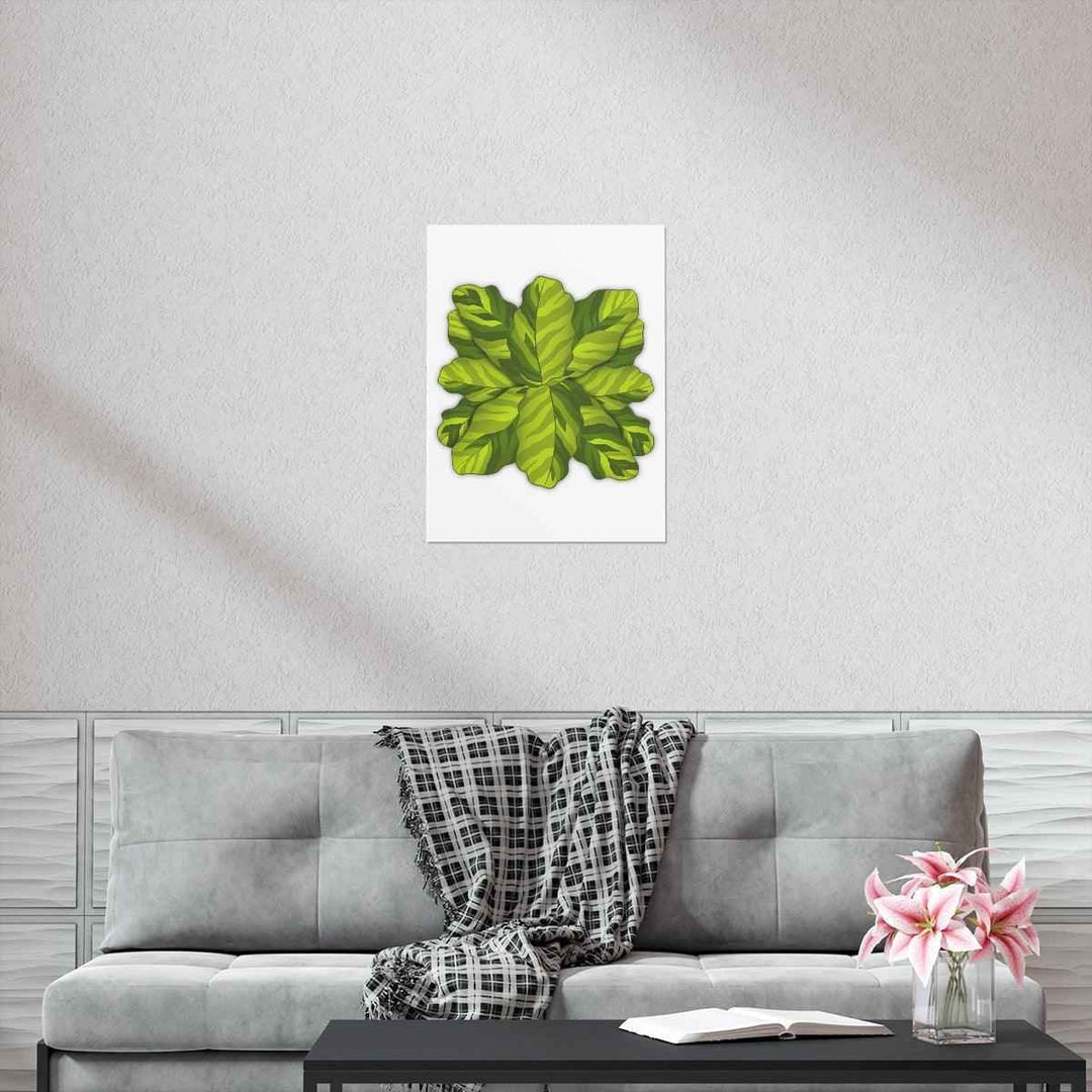 Calathea Yellow Fusion Print – Botanical Wall Art on Museum-Grade Paper Unframed