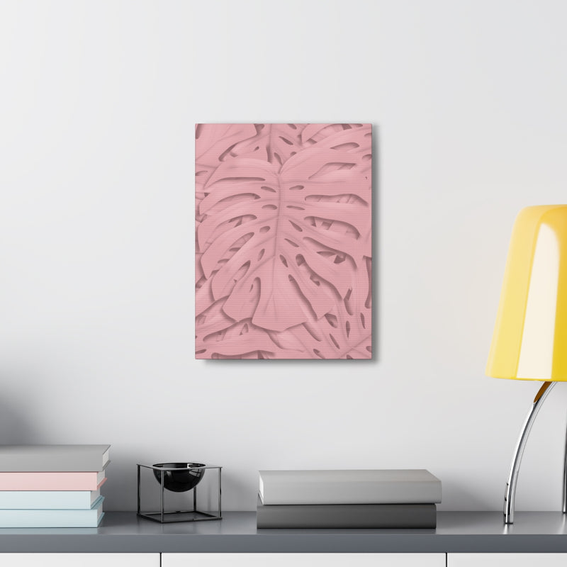 Soft Pink Monstera Canvas