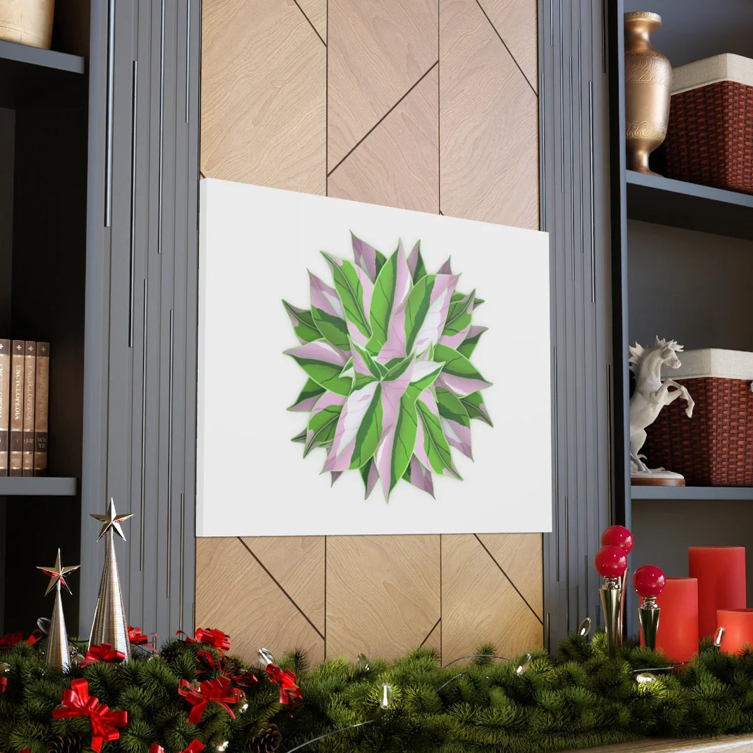 Tricolor Syngonium Canvas - Durable Canvas Art Print With Matte Finish & Botanical Design - Laura Christine Photography & Design