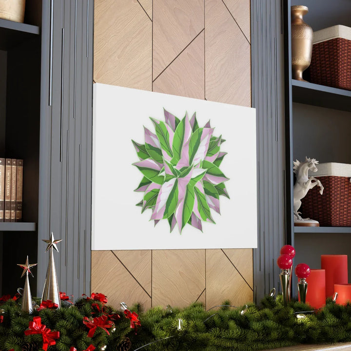 Tricolor Syngonium Canvas - Durable Canvas Art Print With Matte Finish & Botanical Design - Laura Christine Photography & Design