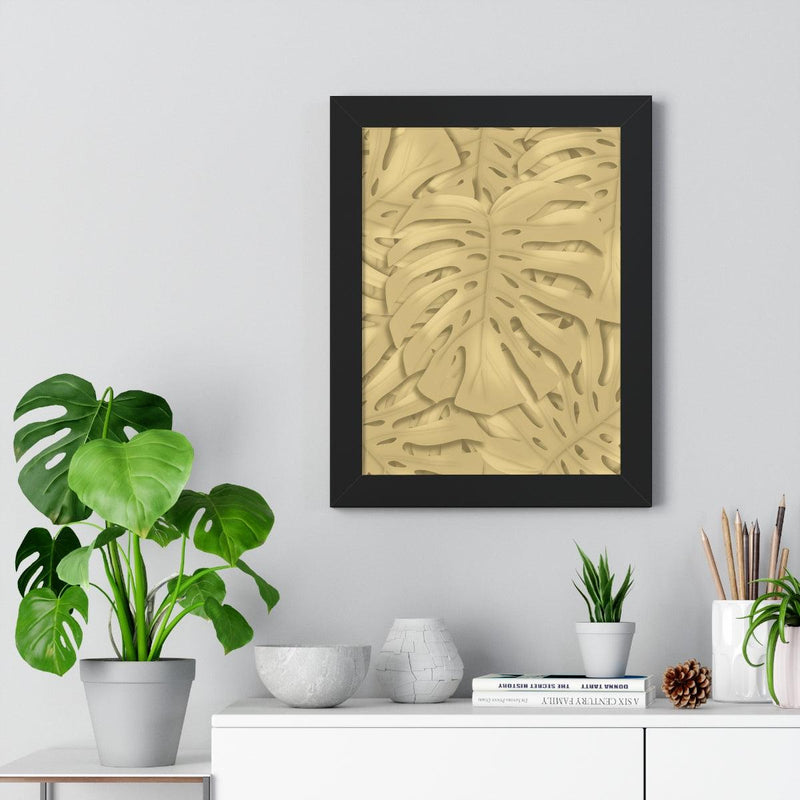 Golden Monstera Framed Print, Poster, Laura Christine Photography & Design, Framed, Home & Living, Indoor, Paper, Posters, Laura Christine Photography & Design, laurachristinedesign.com