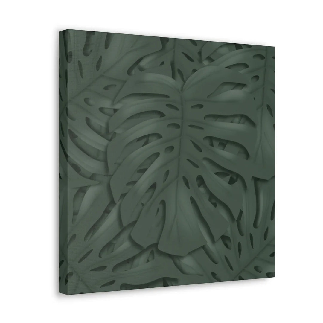 Monstera Canvas Art | Tropical Leaf Canvas Art Print - Matte Finish & Durable Cotton