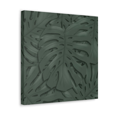 Deep Green Monstera Canvas