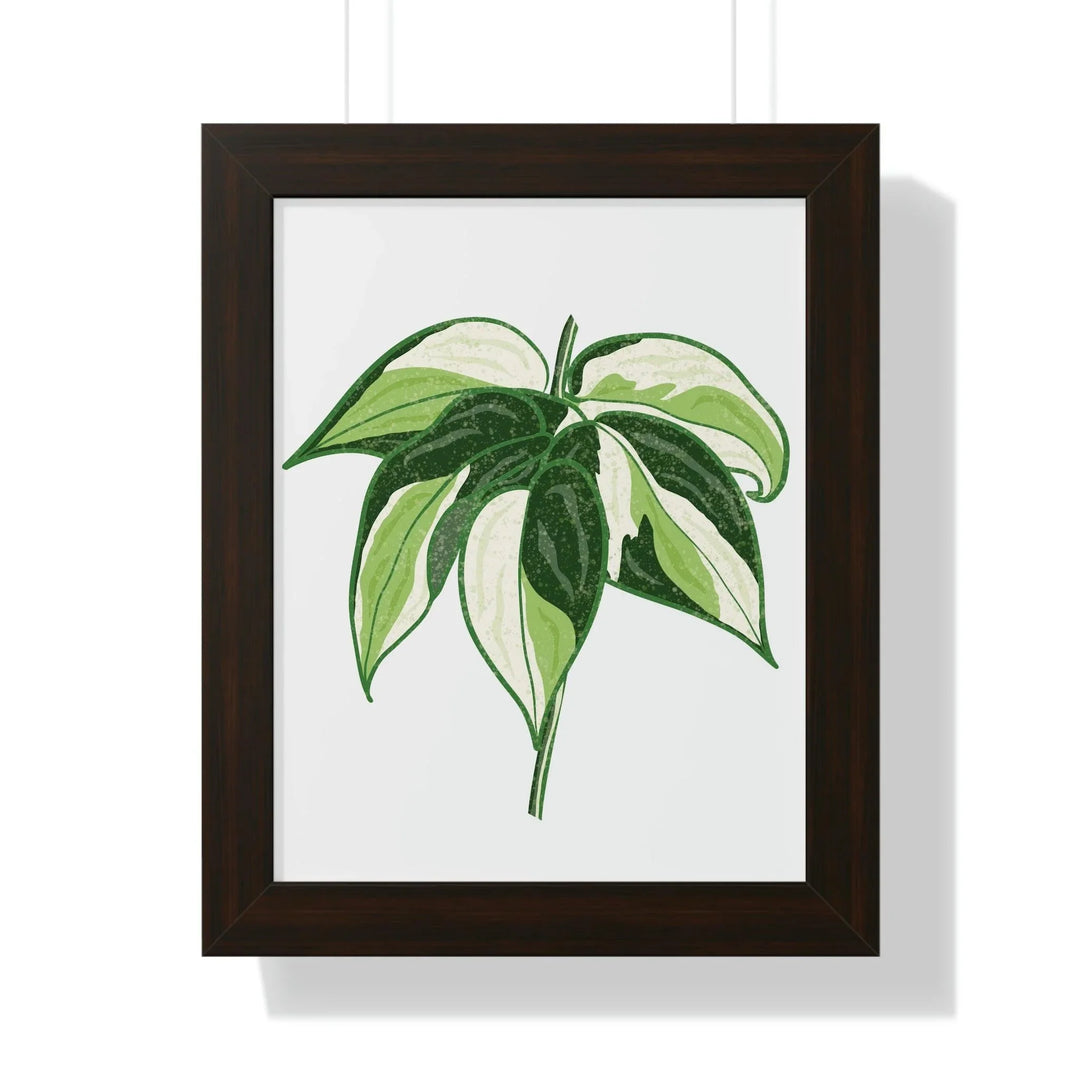 Philodendron 'Cream Splash' Framed Print, Poster, Printify, Framed, Home & Living, Indoor, Paper, Posters, Laura Christine Photography & Design, laurachristinedesign.com