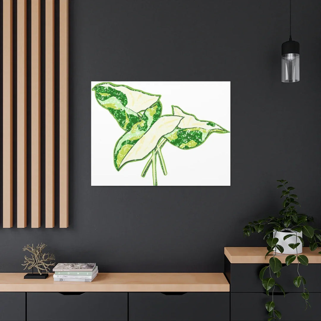 Marble Syngonium Canvas - Botanical Canvas Art Print | Durable Cotton Matte Finish - Laura Christine Photography & Design