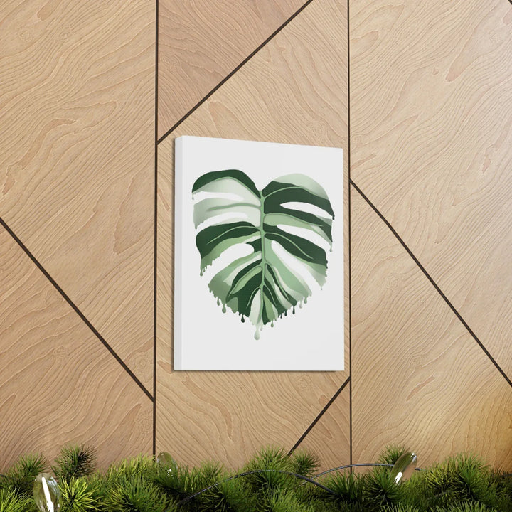 Melting Monstera Albo Canvas | Large Botanical Canvas Art Print With Matte Finish - Laura Christine Photography & Design