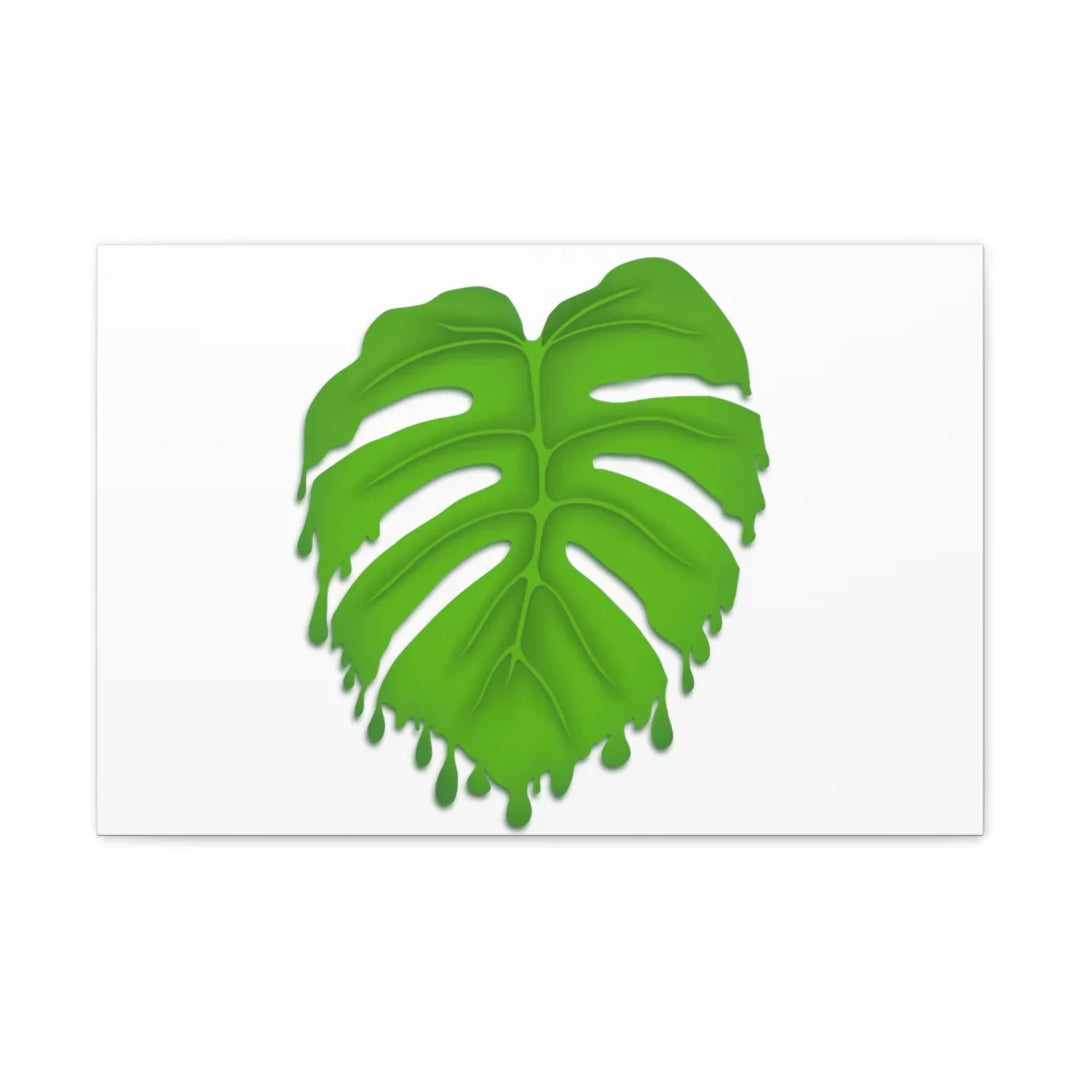 Melting Monstera Canvas | Large Botanical Canvas Art Print With Matte Finish