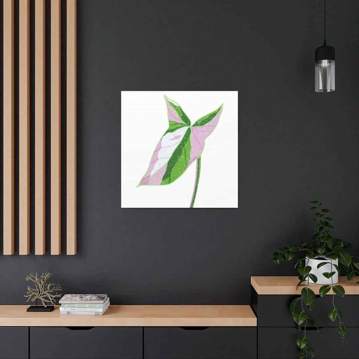 Syngonium Tricolor Canvas | Botanical Canvas Art Print With Matte Finish