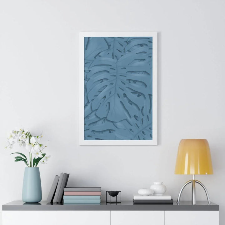 Cerulean Blue Monstera Framed Print, Poster, Laura Christine Photography & Design, Framed, Home & Living, Indoor, Paper, Posters, Laura Christine Photography & Design, laurachristinedesign.com