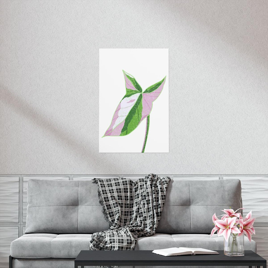 Syngonium Tricolor Print – Botanical Wall Art | Variegated Leaf Poster Unframed - Laura Christine Photography & Design