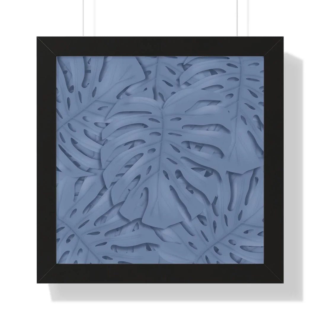 Slate Blue Monstera Framed Print, Poster, Laura Christine Photography & Design, Framed, Home & Living, Indoor, Paper, Posters, Laura Christine Photography & Design, laurachristinedesign.com
