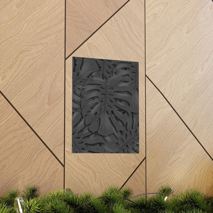 Charcoal Monstera Print, Poster, Printify, Back to School, Home & Living, Indoor, Matte, Paper, Posters, Valentine's Day promotion, Laura Christine Photography & Design, laurachristinedesign.com