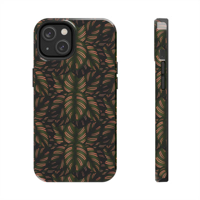 Calathea Pinstripe Phone Case, Phone Case, Printify, Accessories, Glossy, iPhone Cases, Matte, Phone accessory, Phone Cases, Samsung Cases, Laura Christine Photography & Design, laurachristinedesign.com