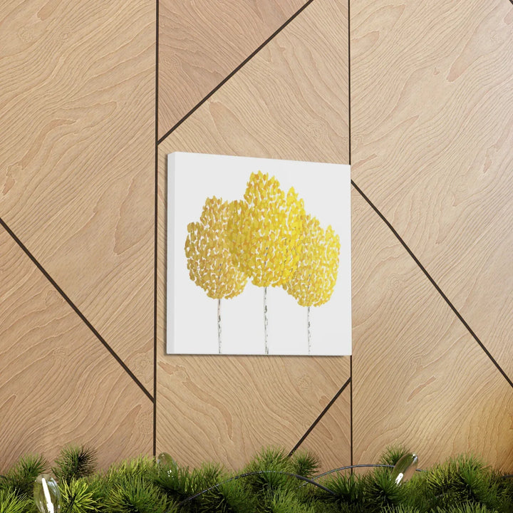 Fall Aspen Canvas - Stretched Cotton Canvas Art Print With Yellow Fall Foliage