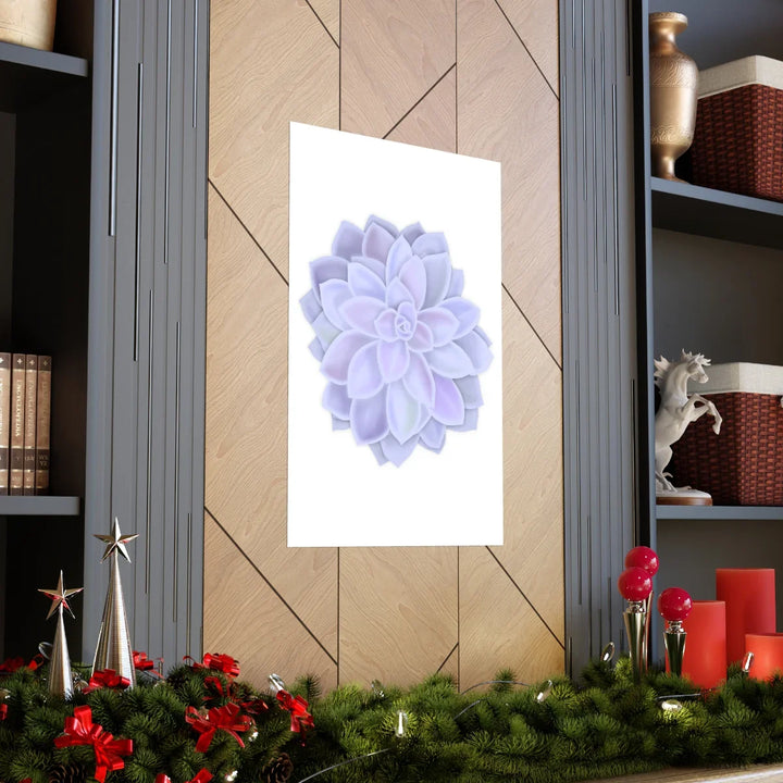 Graptopetalum Murasaki Print – Pastel Succulent Wall Art | Botanical Poster on Museum Grade Paper Unframed