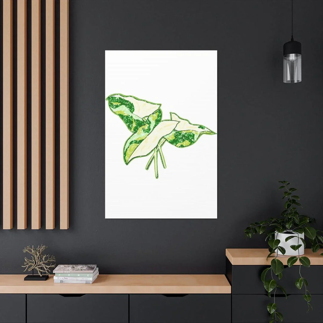 Marble Syngonium Canvas - Botanical Canvas Art Print | Durable Cotton Matte Finish - Laura Christine Photography & Design
