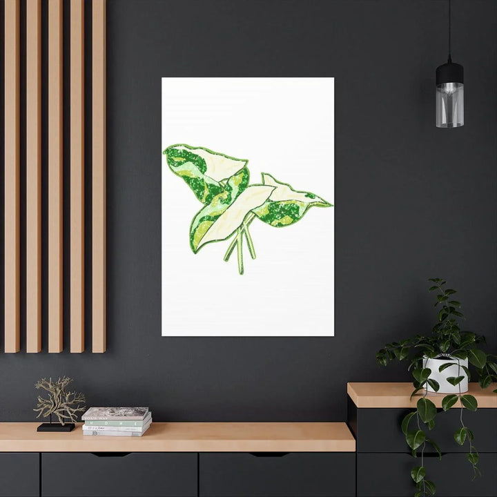 Marble Syngonium Canvas - Botanical Canvas Art Print | Durable Cotton Matte Finish - Laura Christine Photography & Design