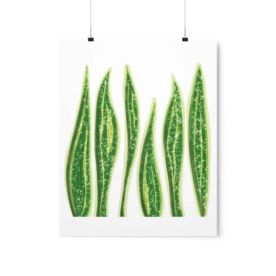 Snake Plant Print – Large Botanical Wall Art Poster | Matte Finish | Unframed