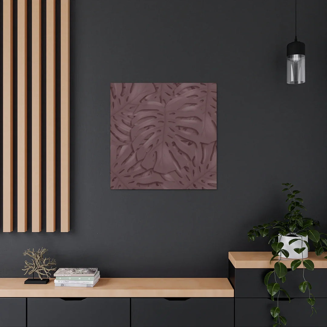 Monstera Canvas Art | Durable Matte Finish Canvas Art Print with Natural Leaf Hole Decor