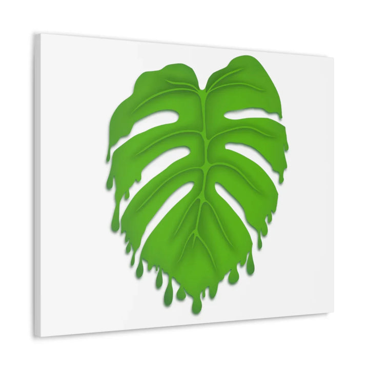 Melting Monstera Canvas | Large Botanical Canvas Art Print With Matte Finish