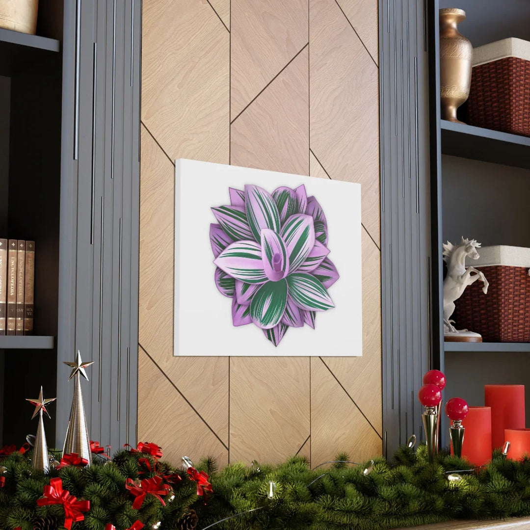 Tradescantia Nanouk Canvas – Botanical Canvas Art Print | Matte Finish Wall Decor - Laura Christine Photography & Design