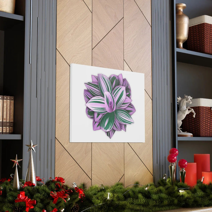 Tradescantia Nanouk Canvas – Botanical Canvas Art Print | Matte Finish Wall Decor - Laura Christine Photography & Design
