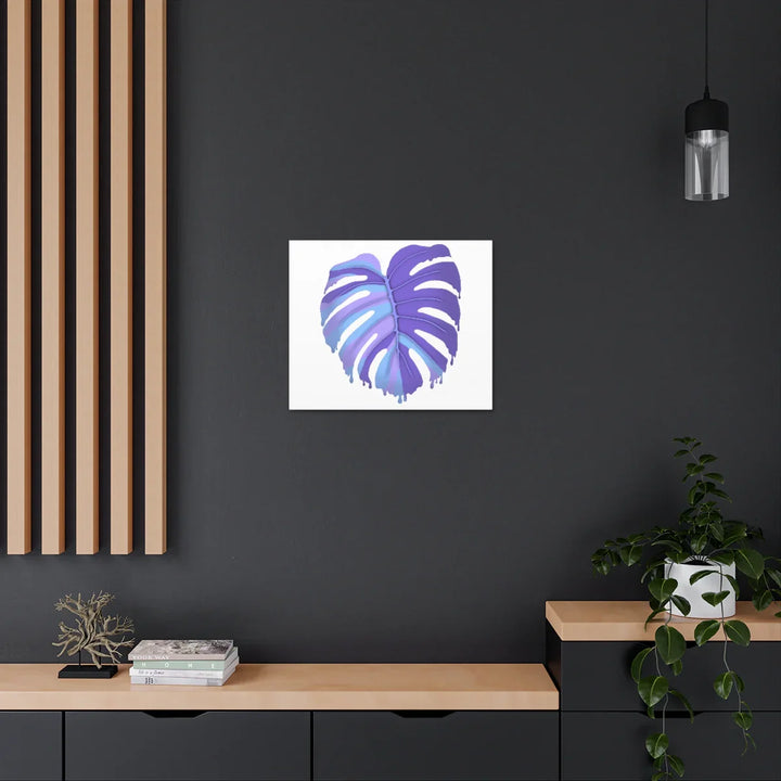 Purple Monstera Canvas - Modern Canvas Art Print | Botanical Wall Decor - Laura Christine Photography & Design
