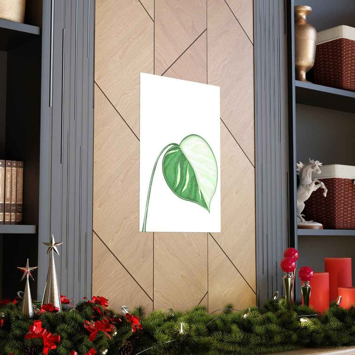 Monstera Albo Print – Large Tropical Leaf Poster | Museum Grade Paper Artwork Unframed