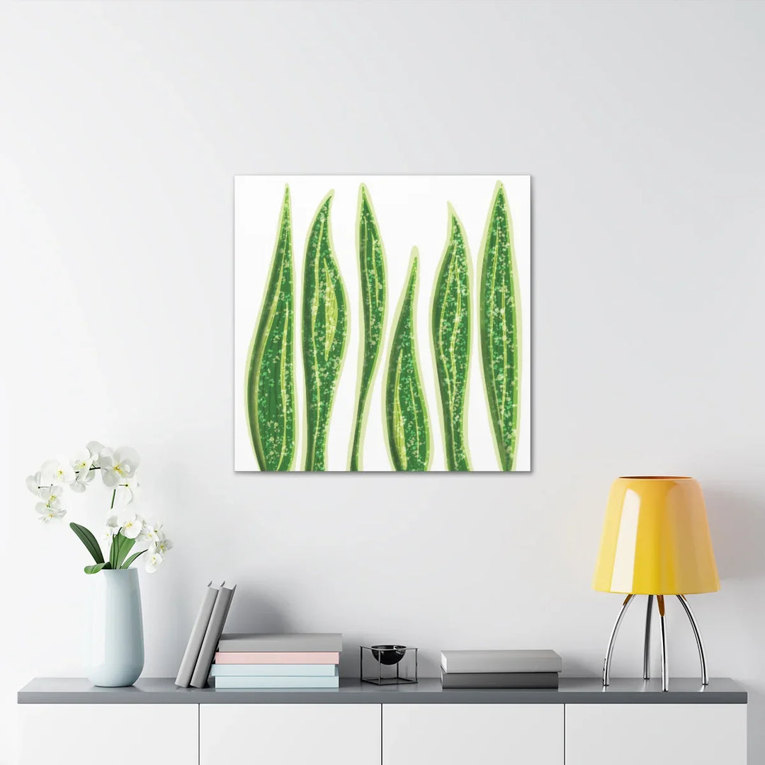 Snake Plant Canvas | Botanical Canvas Decor - Matte Finish Artwork for Living Room - Laura Christine Photography & Design