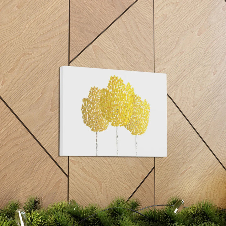 Fall Aspen Canvas - Stretched Cotton Canvas Art Print With Yellow Fall Foliage