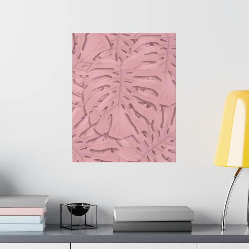 Soft Pink Monstera Print, Poster, Laura Christine Photography & Design, Back to School, Home & Living, Indoor, Matte, Paper, Posters, Valentine&