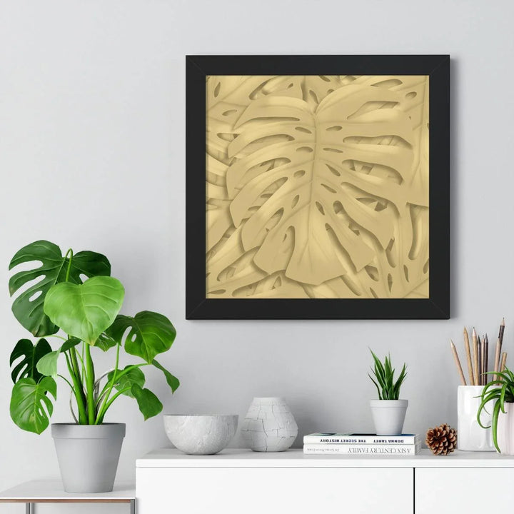 Golden Monstera Framed Print, Poster, Laura Christine Photography & Design, Framed, Home & Living, Indoor, Paper, Posters, Laura Christine Photography & Design, laurachristinedesign.com