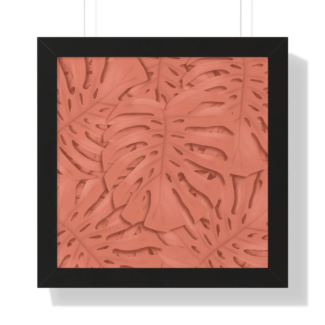 Coral Monstera Framed Print, Poster, Laura Christine Photography & Design, Framed, Home & Living, Indoor, Paper, Posters, Laura Christine Photography & Design, laurachristinedesign.com