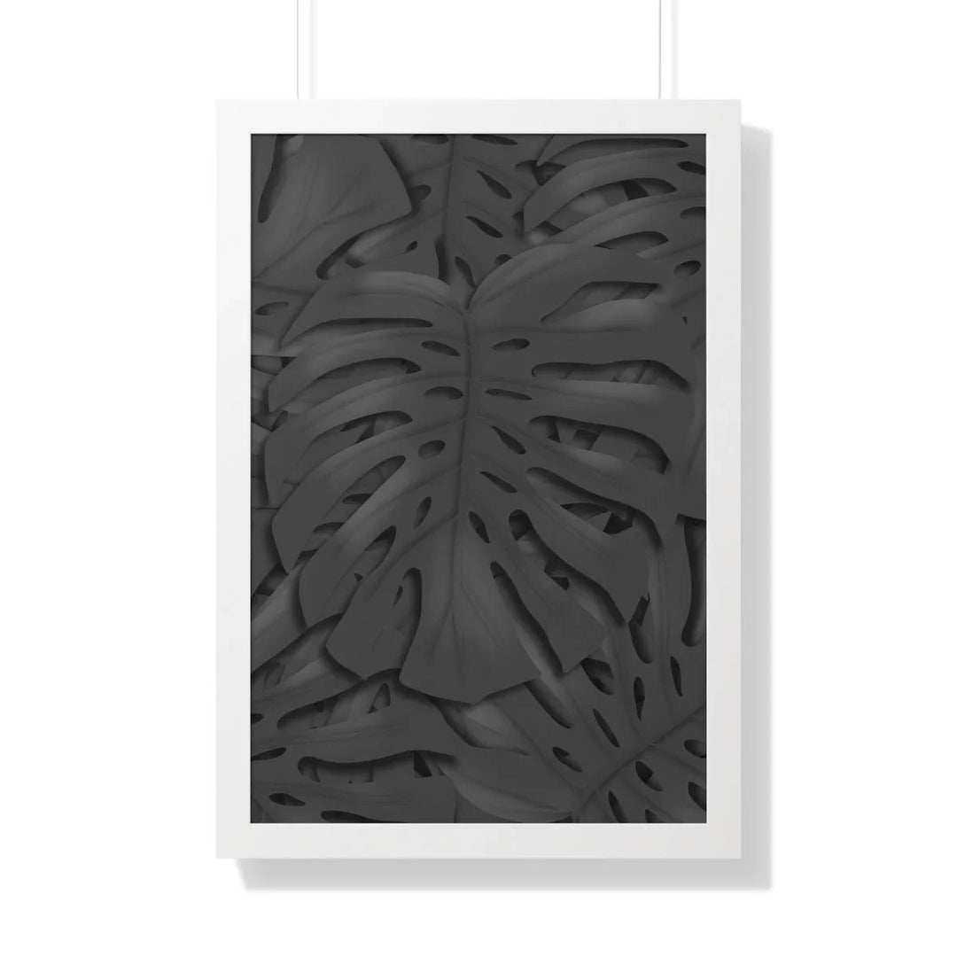 Charcoal Monstera Framed Print, Poster, Laura Christine Photography & Design, Framed, Home & Living, Indoor, Paper, Posters, Laura Christine Photography & Design, laurachristinedesign.com