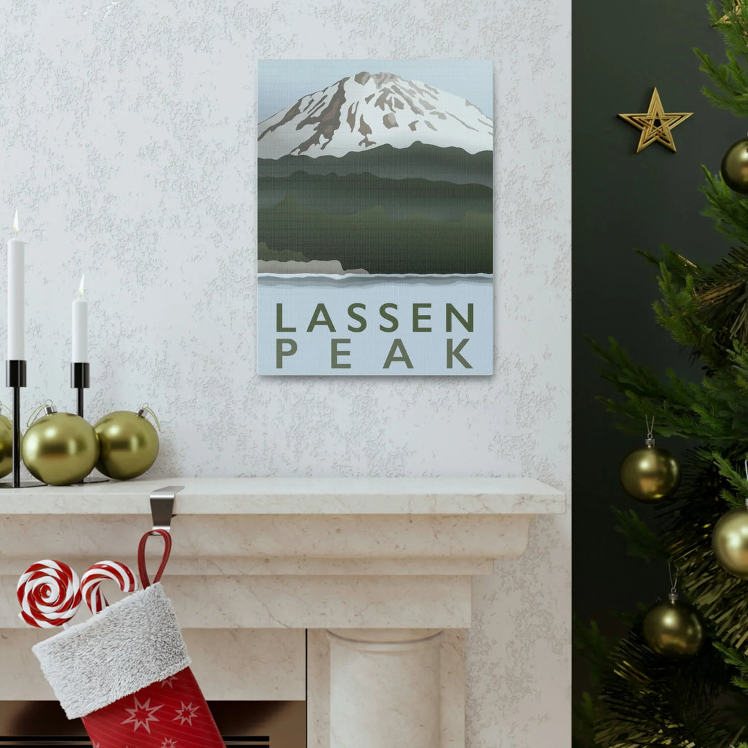 Minimalist Canvas Art | Lassen Peak Wall Decor - Matte Finish Canvas Print