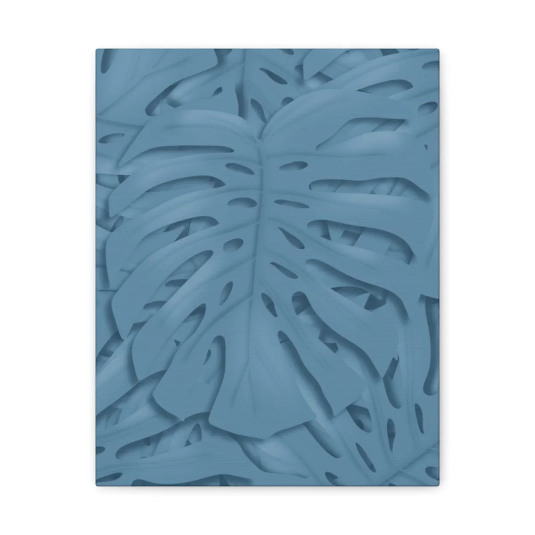 Monstera Canvas Art | Blue Monstera Print on Durable Matte Finish Canvas Art Print