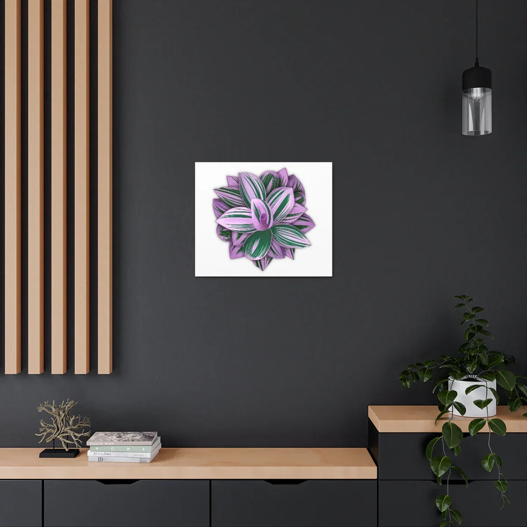 Tradescantia Nanouk Canvas – Botanical Canvas Art Print | Matte Finish Wall Decor - Laura Christine Photography & Design