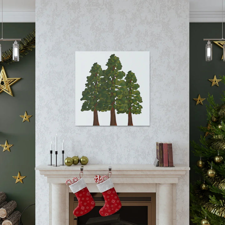 Coastal Redwoods Canvas - Stretched Cotton Canvas Art Print | Matte Finish Wall Hanging Artwork