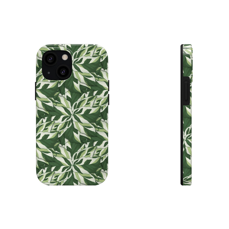 Calathea White Fusion Phone Case, Phone Case, Printify, Accessories, Android, Calathea, Gift, Glossy, House Plant, Illustration, Indoor Plant, Iphone, iPhone Cases, Matte, Mobile, Phone accessory, Phone Case, Phone Cases, Plant, Prayer Plant, Protective Case, Samsung Cases, White Fusion, Laura Christine Photography & Design, laurachristinedesign.com