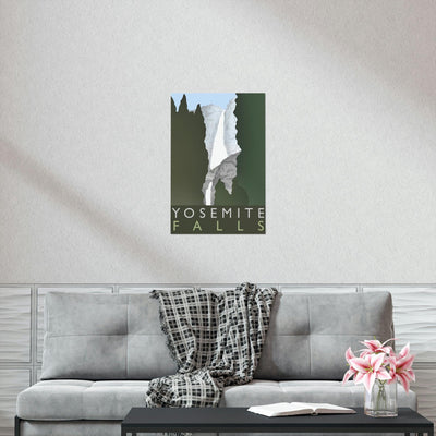 Yosemite Falls Minimalist Print, Poster, Printify, Back to School, Home & Living, Indoor, Matte, Paper, Posters, Valentine's Day promotion, Laura Christine Photography & Design, laurachristinedesign.com